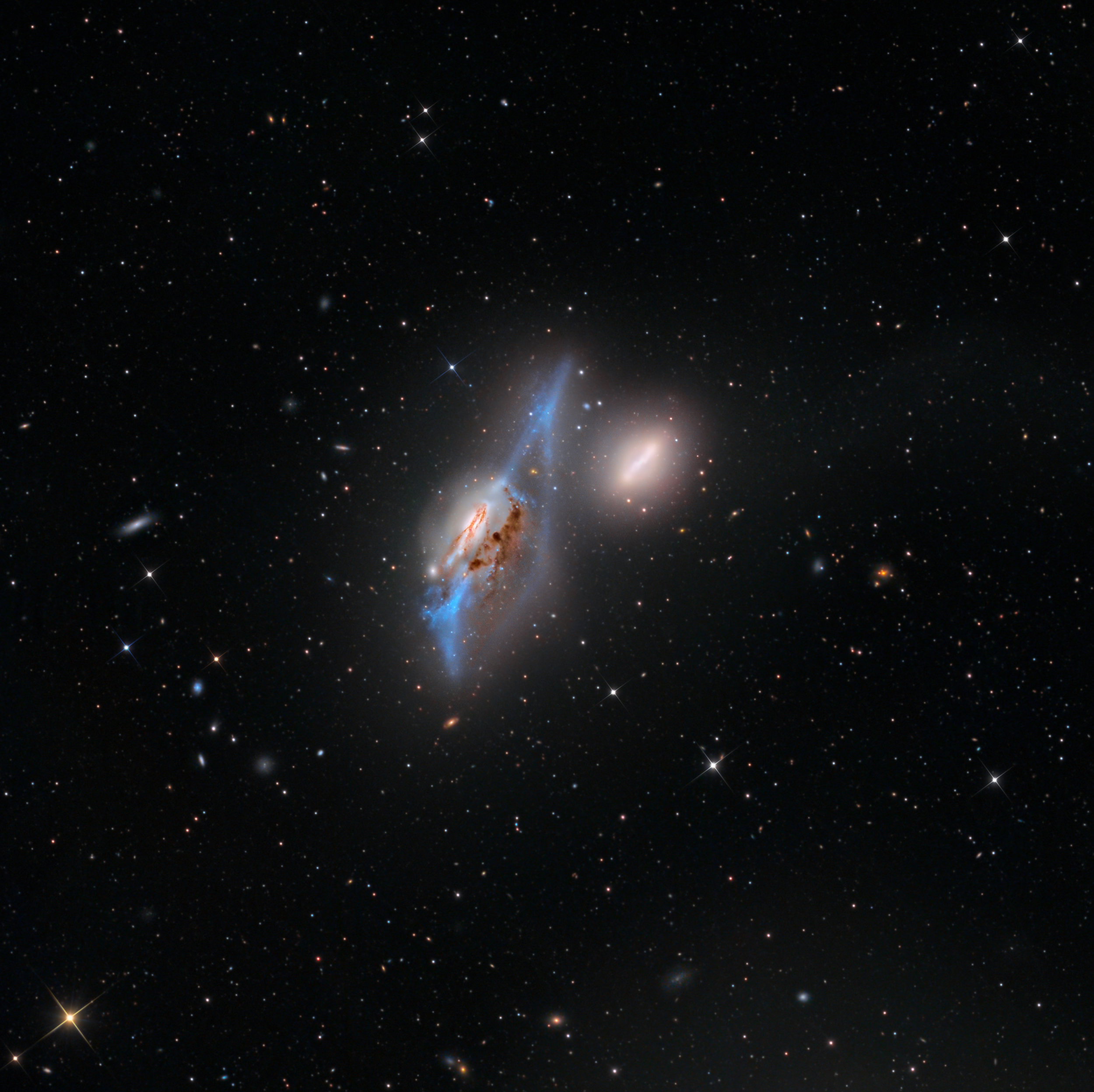 Hanson Astrophotography-NGC 4435-4438, Apr 120, The Eyes Galaxy